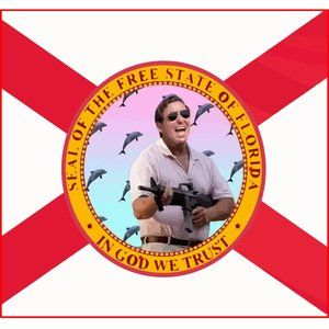 FLORIDA SEAL RON DESANTIS FREE STATE FUNNY DOLPHIN